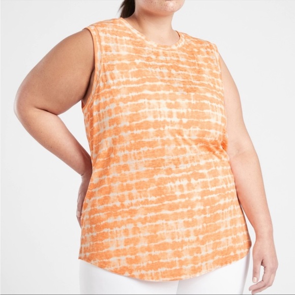 Athleta Tops - Athleta Women’s Size 3X Orange Tie Dye Tank Top